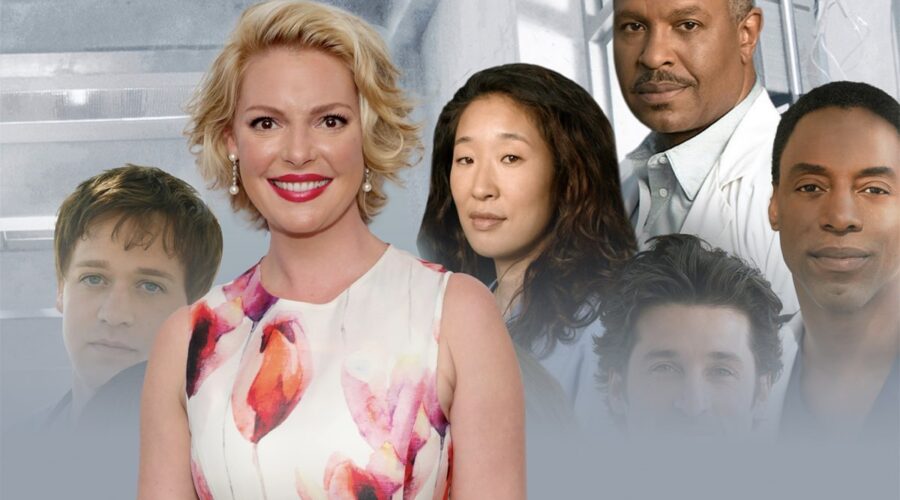 A sinistra: Katherine Heigl. A destra: il cast di Grey's Anatomy. Credits: Cindy Ord/Getty Images/Disney.