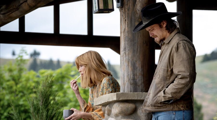 Luke Grimes e Kelly Reilly interpretano Kayce e Beth In Yellowstone 3 Stagione. Credits: Sky Italia