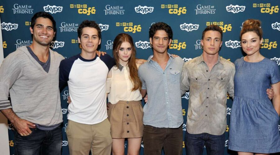 Tyler Hoechlin, Dylan O'Brien, Holland Roden, Tyler Posey, Colton Haynes e Crystal Reed. Credits: foto di Jerod Harris e Getty Images per WIRED