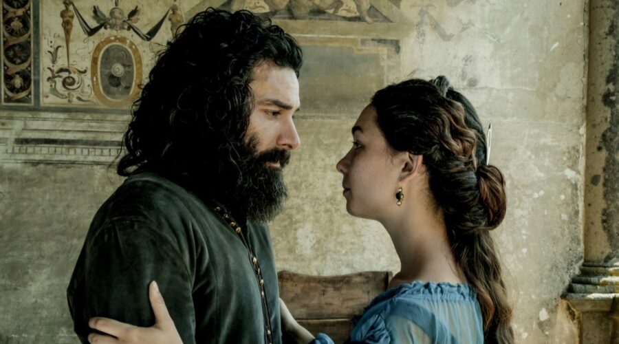 Aidan Turner e Matilda De Angelis nella fiction Leonardo. Credits: Fabio Lovino e Rai