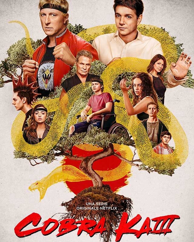 La locandina di Cobra Kai. Credits: Netflix.