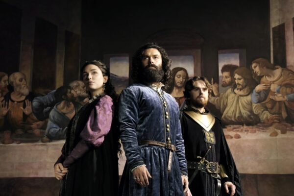 Matilda De Angelis, Aidan Turner e Freddie Highmore In Leonardo Credits: Fabio Lovino/Rai