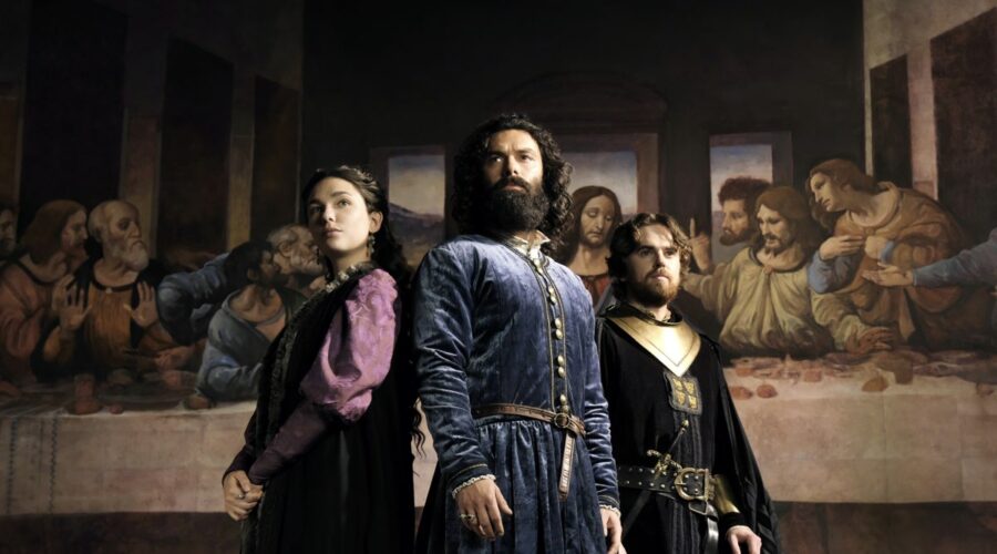 Matilda De Angelis, Aidan Turner e Freddie Highmore In Leonardo Credits: Fabio Lovino/Rai