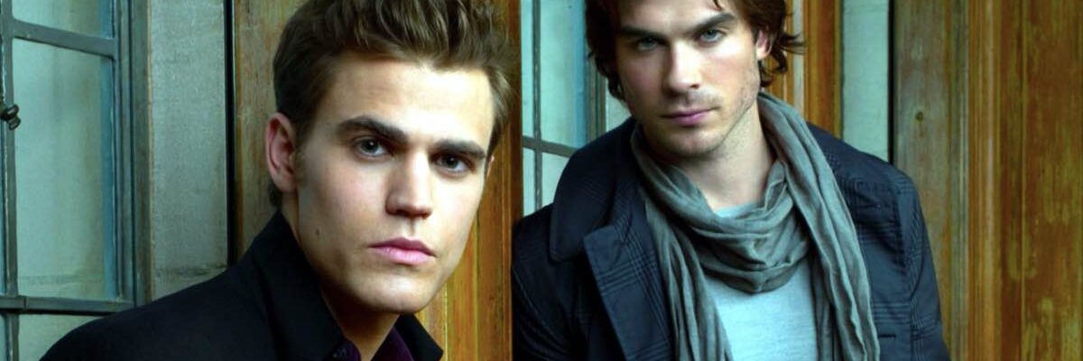 Paul Wesley E Ian Somerhalder In The Vampire Diaries. Credits: Foto Di Andrew Eccles/ © CW /Courtesy Everett Collection