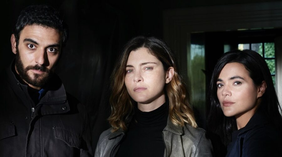 Marcello (Eugenio Mastrandrea), Arianna (Vittoria Puccini) e Michela (Pina Turco) Ne La Fuggitiva. Credits: Rai