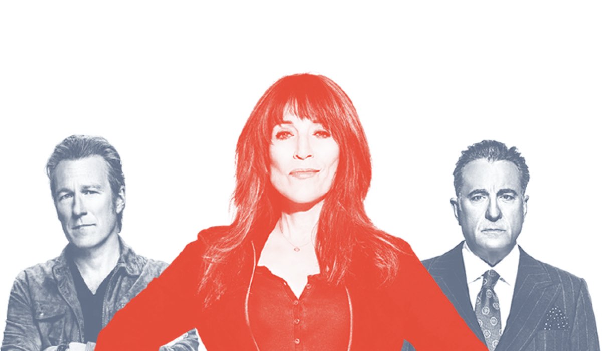 John Corbett, Katey Sagal e Andy Garcia nella serie tv Rebel. Credits: Star/Disney.