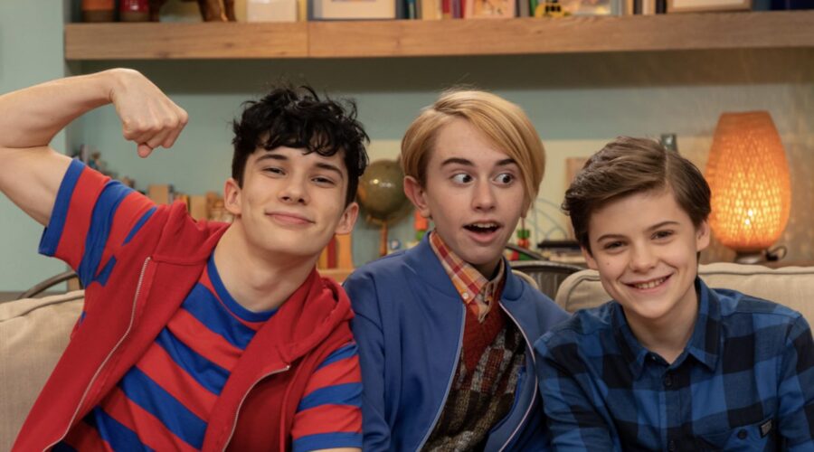 Sebastiano Fighera (Leo), Riccarco Antonaci (Jack) e Alessandro Notari (Sam) In Unlockdown. Credits: DeAKids