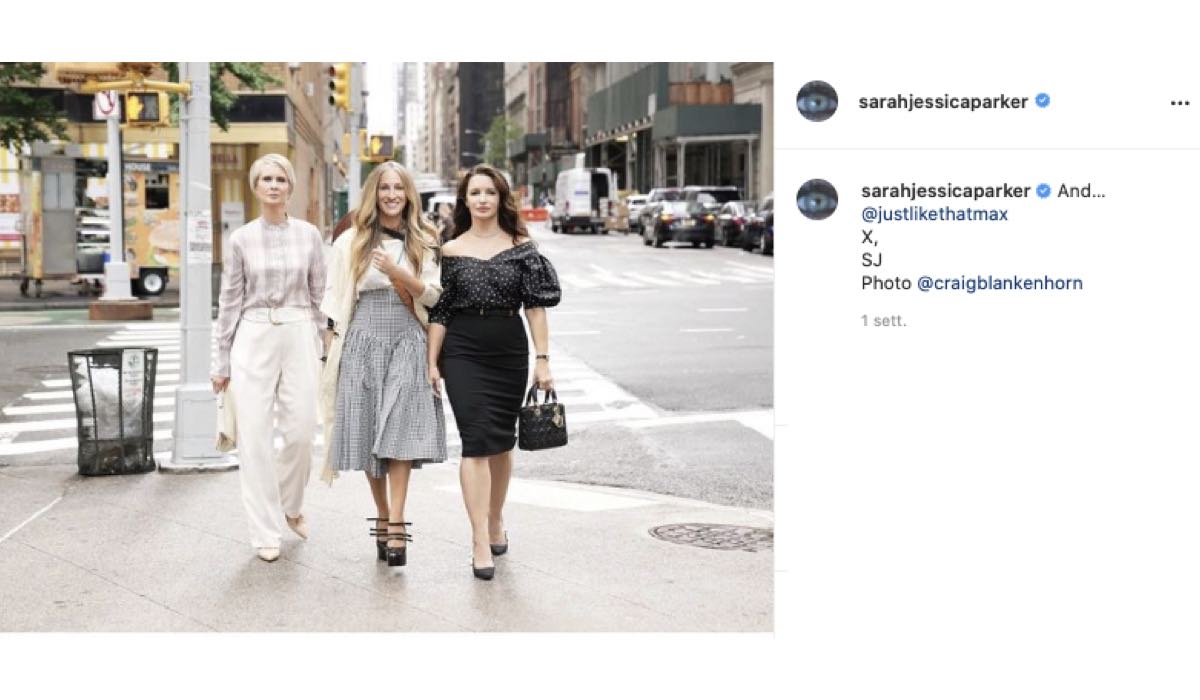 And Just Like That Revival Sex And The City Prima Foto. Credits: Instagram Via Profilo @sarahjessicaparker