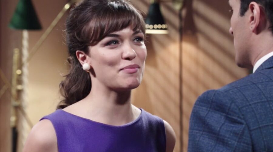 Il Paradiso Delle Signore 5 Puntata 145, Marta Guarnieri e Vittorio Conti interpretati da Gloria Radulescu e Alessandro Tersigni. Credits: Rai