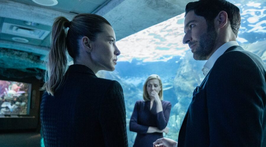 Lauren German e Tom Ellis In Lucifer 5 Credits: John P. Fleenor/Netflix