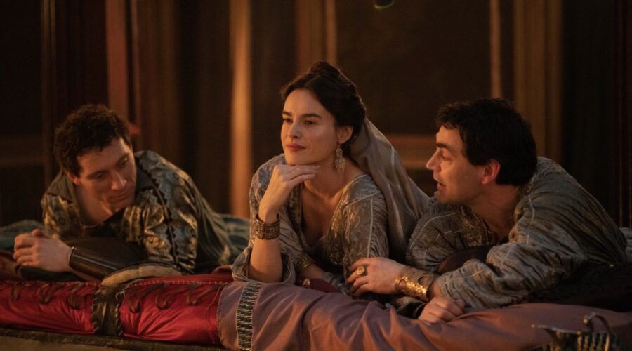 Una Scena Di Domina con Agrippa, Livia e Gaio Credits: Sky