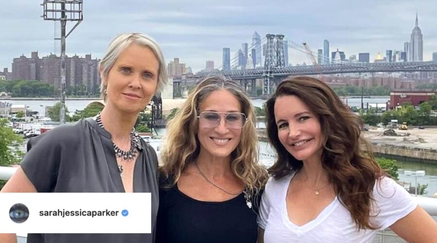 Sarah Jessica Parker, Cynthia Nixon e Kristin Davis foto via instagram sarah jessica parker