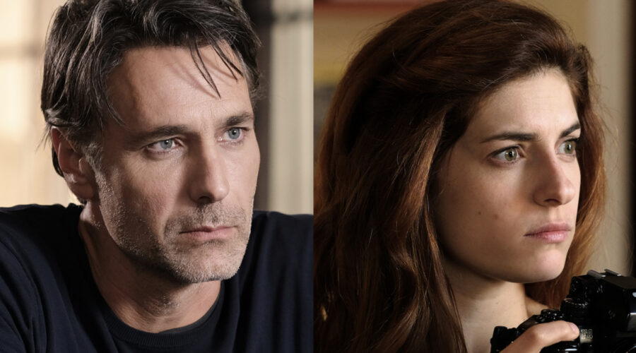 A sinistra: Raoul Bova (Guido) e a destra: Maria Chiara Giannetta (Anna) in due scene di 