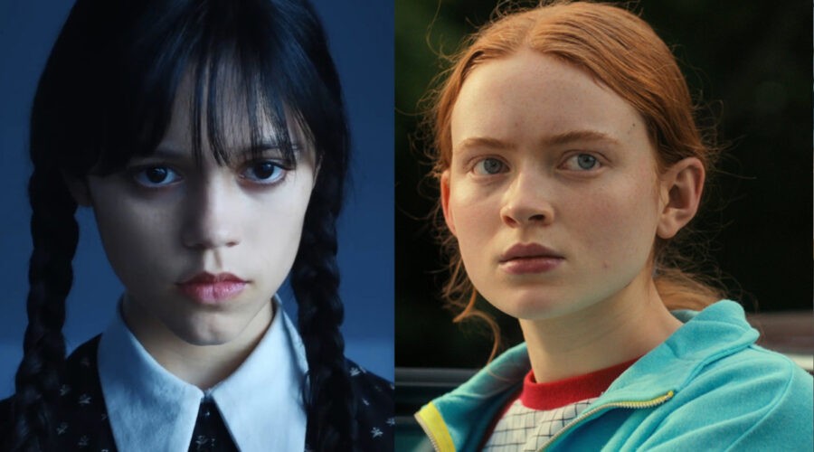 Da Sinistra Jenna Ortega E Sadie Sink Da Mercoledì E Stranger Things Credis Netflix