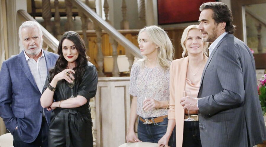 Eric Forrester, Quinn Fulle, Bridget Forrester, Brooke Logan e Ridge Forrester In Beautiful. Credits: BBL Distribution/Mediaset