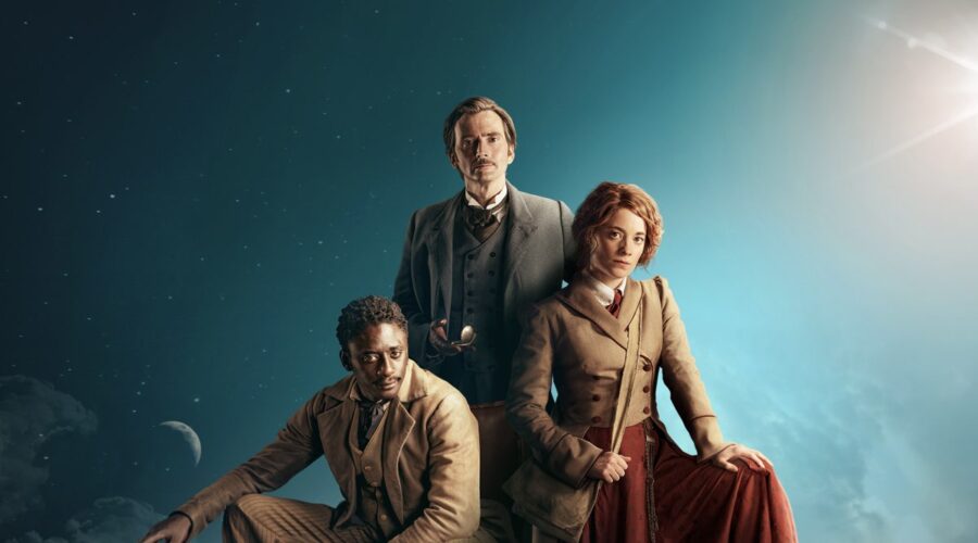 Il Giro Del Mondo In 80 Giorni, qui Ibrahim Koma, David Tennnant e Leonie Benesch. Credits: Rai