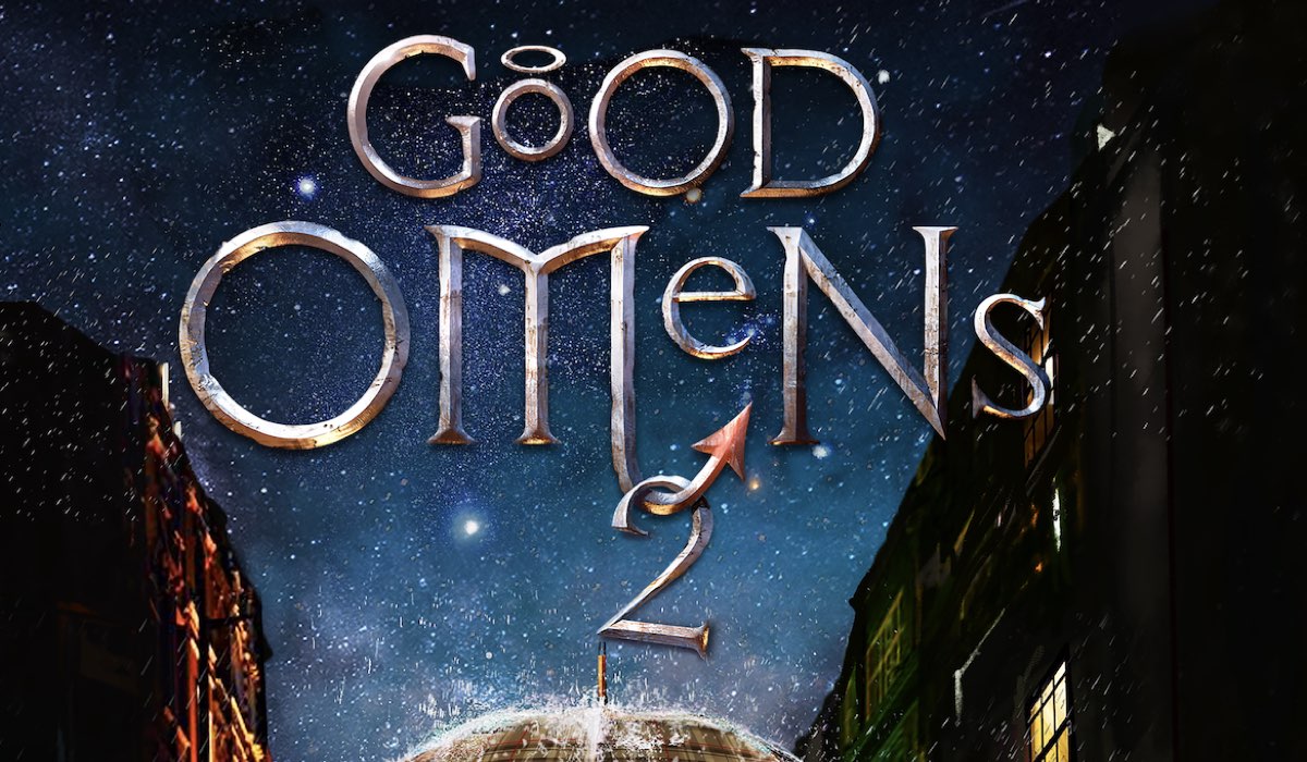 Il logo nel teaser poster di Good Omens 2. Credits: Amazon Studios.