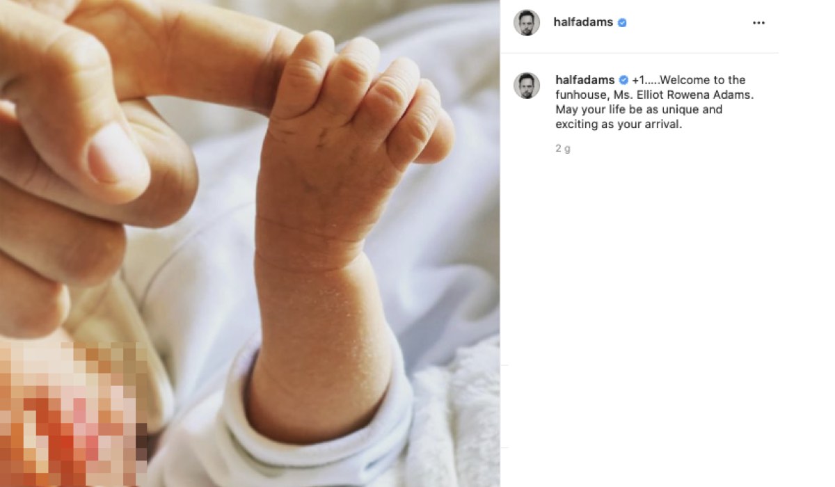Patrick J. Adams Presenta La Seconda Figlia. Credits: Instagram Via Profilo Ufficiale @halfadams