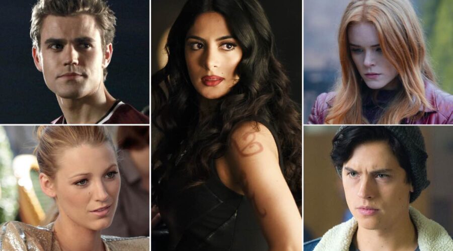 Paul Wesley (Cr: Mediaset/© Warner Bros. Entertainment Inc.), Blake Lively (cr: foto di Giovanni Rufino/©The CW/Courtesy Everett Collection), Emeraude Toubia (Cr: foto di John Medland/©Freeform/courtesy Everett Collection), Abigail Cowen (Cr: Jonathan Hession/Netflix) e Cole Sprouse (Cr: foto di Dean Buscher/©The CW Network/courtesy Everett Collection)