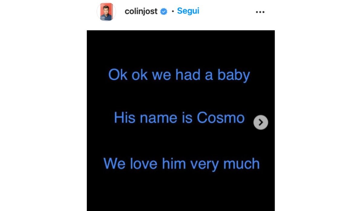 Screenshot Di Un Post Instagram Condiviso Da Colin Jost