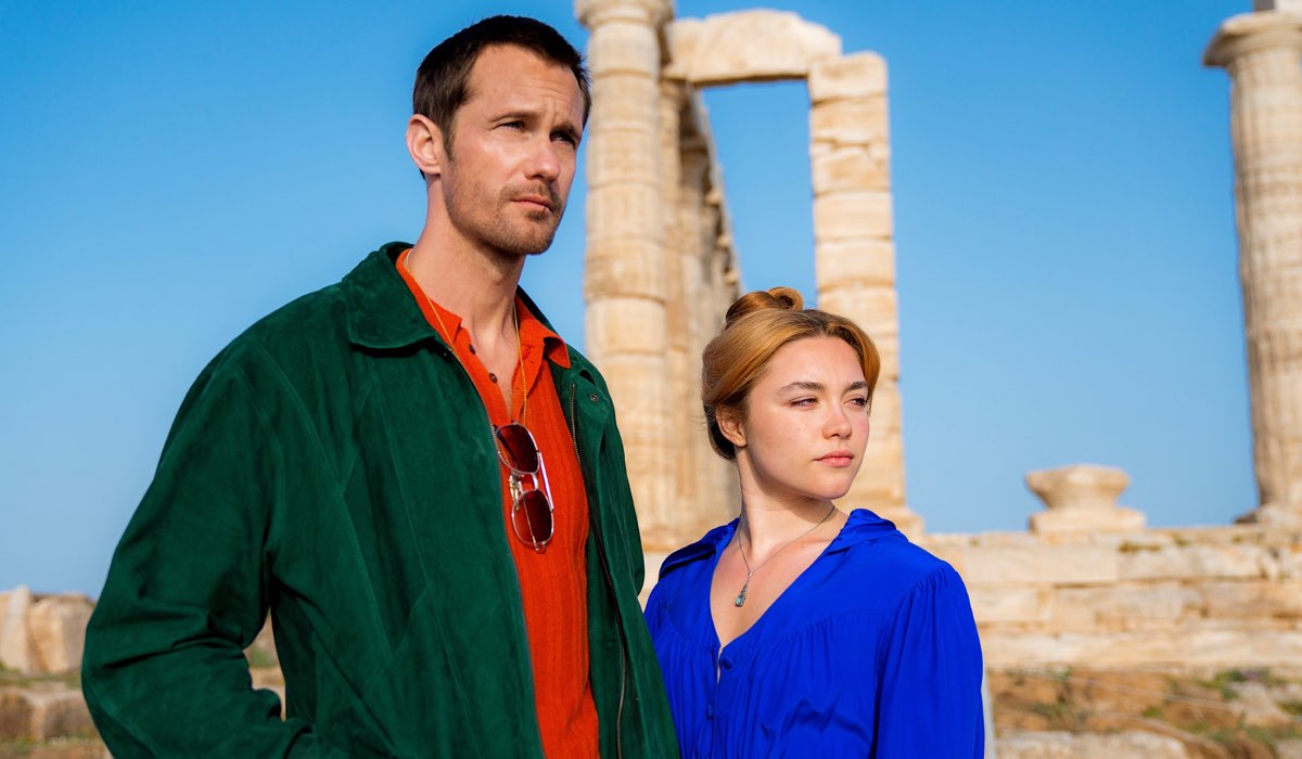 Alexander Skarsgard (Gadi Becker) e Florence Pugh (Charlie) In Una Scena De La Tamburina Credits: laF