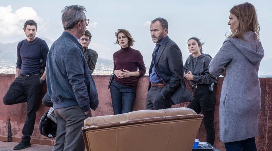 I protagonisti della serie TV I Bastardi di Pizzofalcone 3. Credits: Anna Camerlingo/Rai.