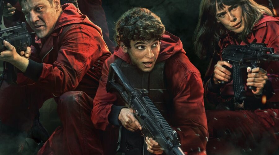 Palermo, Rio e Manila in un particolare del poster de La Casa Di Carta. Credits: Netflix.