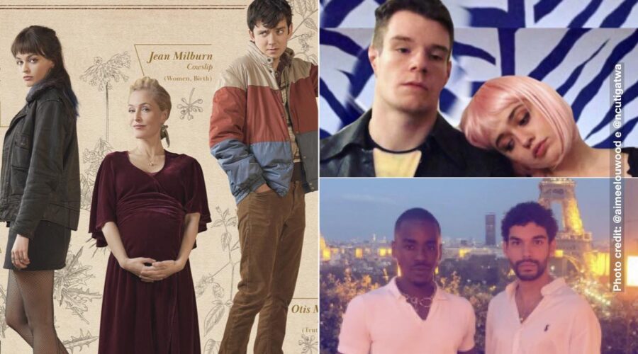 Sex Education Coppie. Credits: Netflix E Instagram Via @aimeelouwood E @ncutigatwa