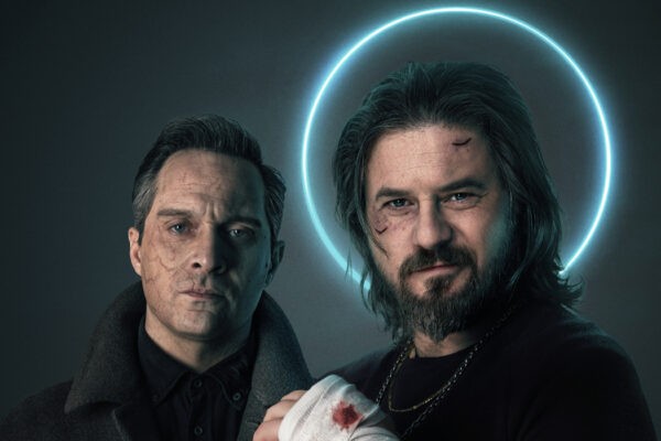 Claudio Santamaria e Edoardo Pesce nella keyart di “Christian”, dal 28 gennaio su Sky. Credits: Sky Italia.