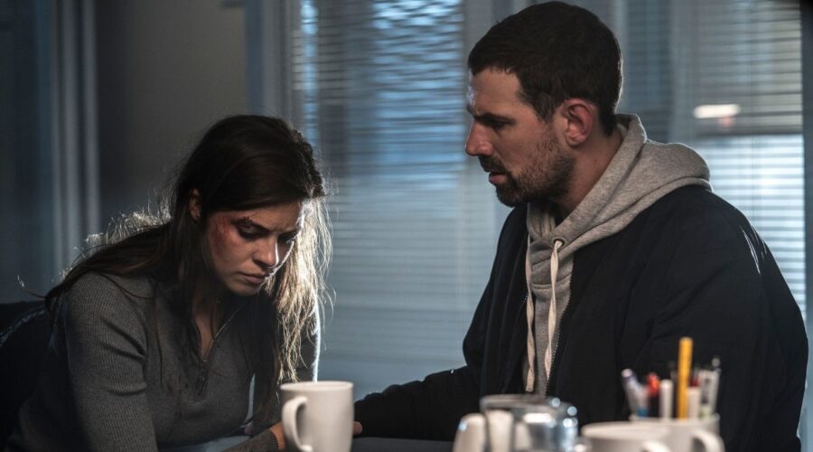Loro Uccidono - Nel Buio della mente: Natalie Madueño (Louise Bergstein) e Kenneth M. Christensen (Jan Michelson) in una scena della serie. Credits: Miso Film/Sky Italia
