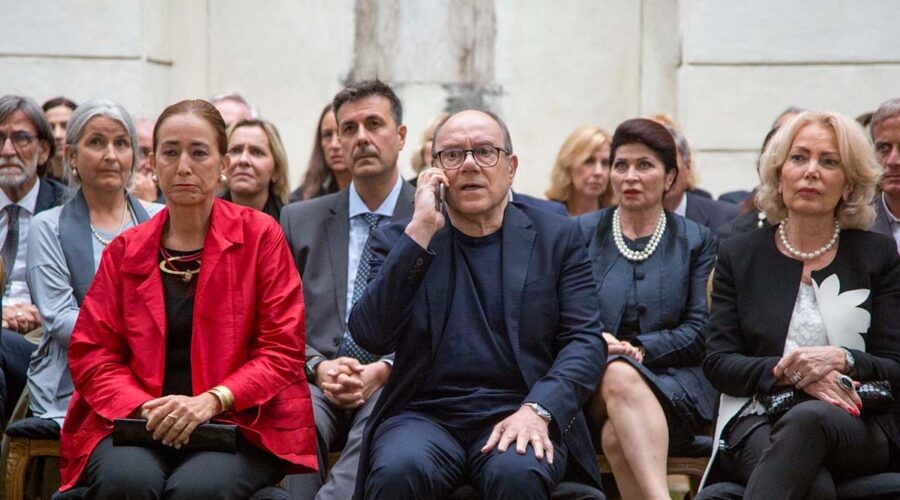 Una scena della serie televisiva Vita da Carlo. Credits: Gianfilippo De Rossi e Amazon Prime Video.