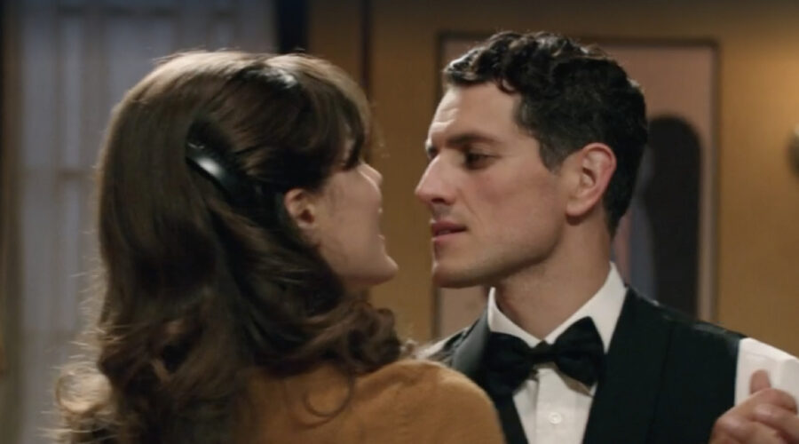 Giulia Vecchio (Anna Imbriani) e Emanuel Caserio (Salvatore Amato) in una scena della puntata 48 de 