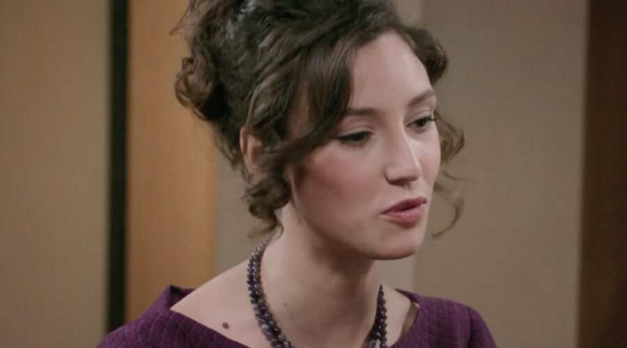 Lucrezia Massari (Flora Gentile Ravasi) in una scena della puntata 48 de 