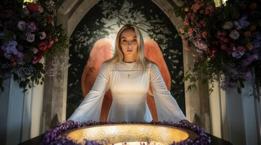 Villanelle interpretata da Jodie Comer in una scena della quarta stagione di “Killing Eve”. Credits: Timvision.