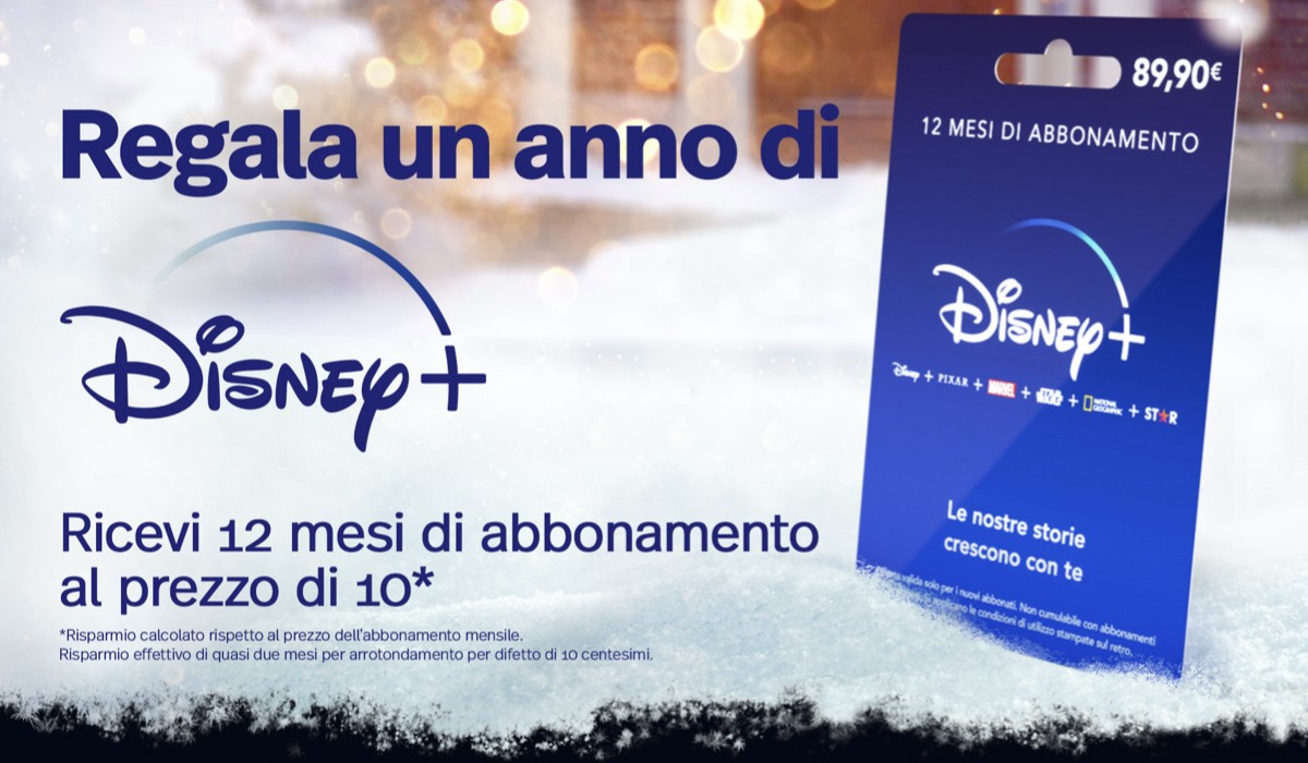 Disney+ Card: la carta prepagata per un anno di abbonamento a Disney+. Credits: Disney+