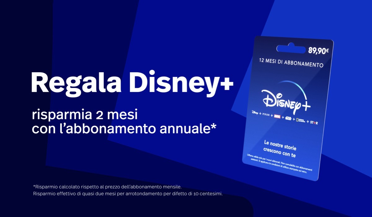 Disney+ Card: la carta prepagata per un anno di abbonamento a Disney+. Credits: Disney+