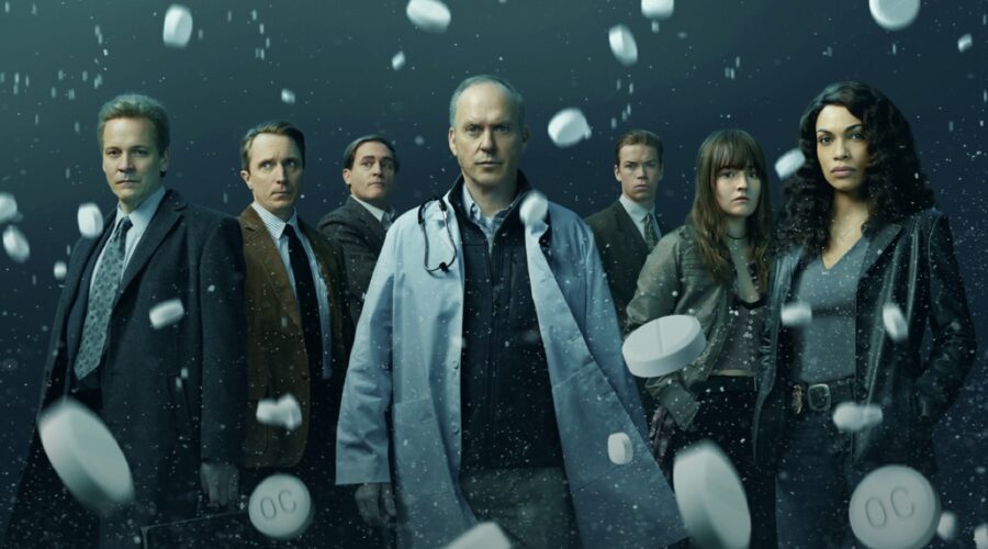 Un particolare dalla key art di “Dopesick - Dichiarazione di Dipendenza”. Credits: Disney+.