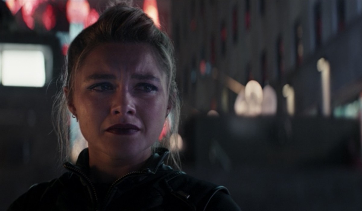 Florence Pugh In Una Scena Dell'ultima Puntata Di Hawkeye Credits Disney +