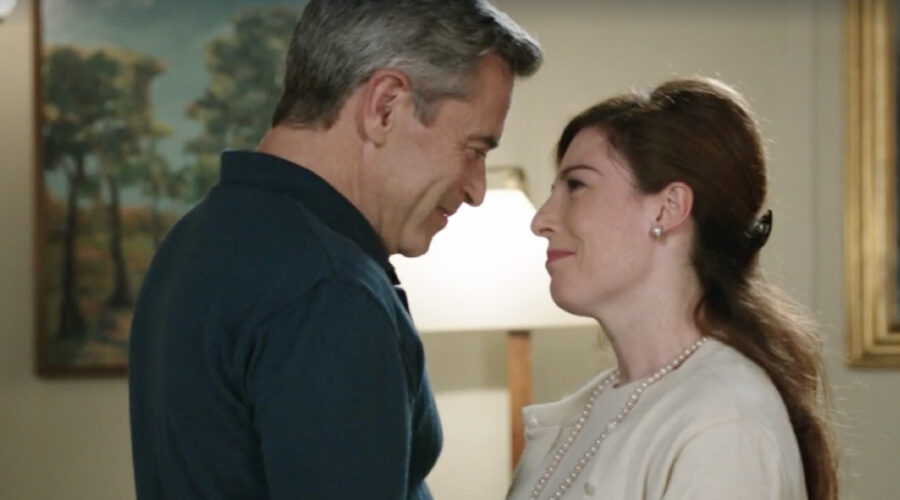 Massimo Poggio (Ezio Colombo) e Veronica Zanatta (Valentina Bartolo) in una scena della puntata 70 de 