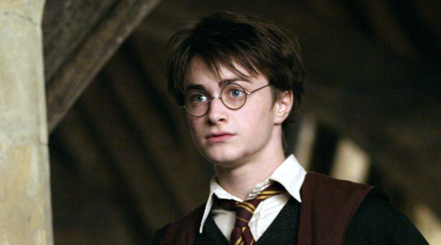 Daniel Radcliffe (Harry Potter) in una scena del terzo film della saga: 