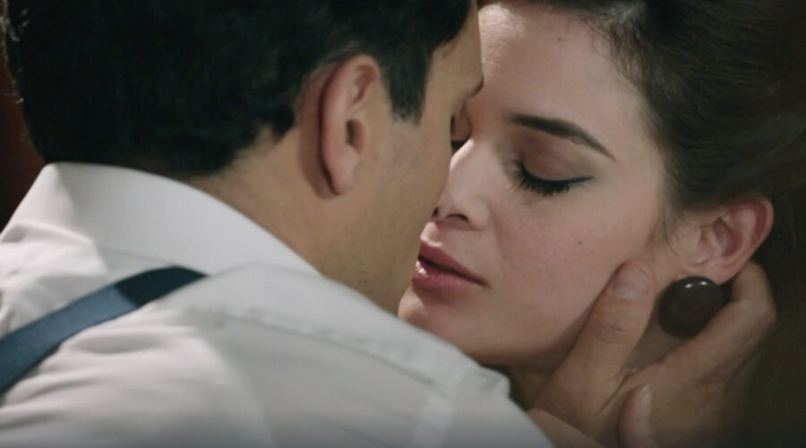 Alessandro Tersigni (Vittorio Conti) e Neva Leoni (Tina Amato) in una scena della puntata 93 de