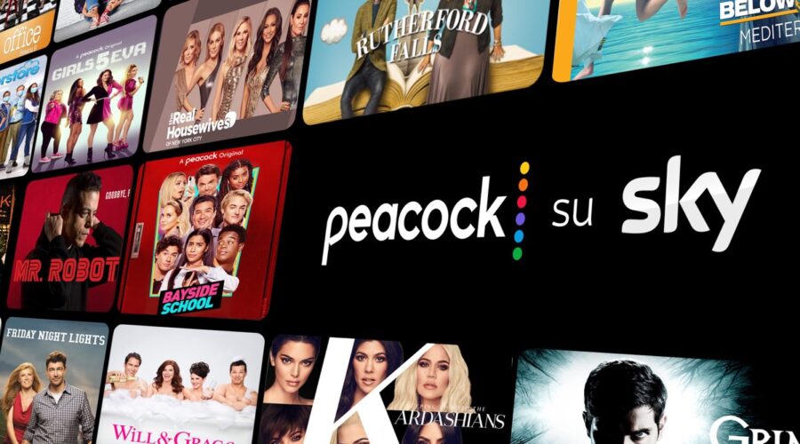 Immagine Promozionale Della piattaforma streaming Peacock. Credits: Sky/Peacock