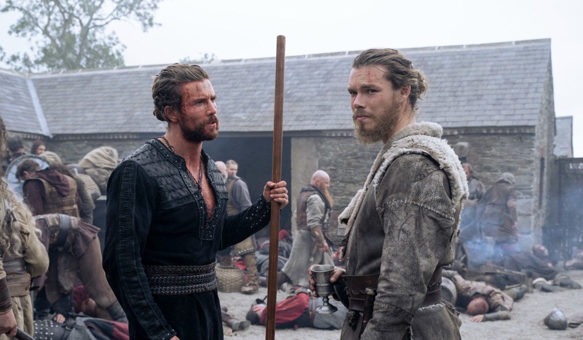 “Vikings: Valhalla”, da sinistra: Leo Suter (Harald) e Sam Corlett (Leif). Credits: Bernard Walsh/Netflix.