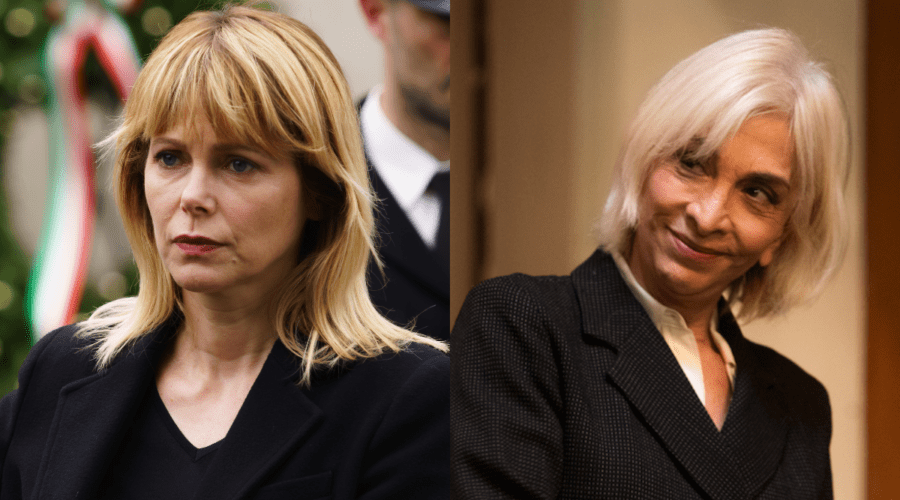 “Il Re”, da sinistra: Barbara Bobulova e Anna Bonaiuto. Credits: Sky Studios/Wildside/The Apartment.