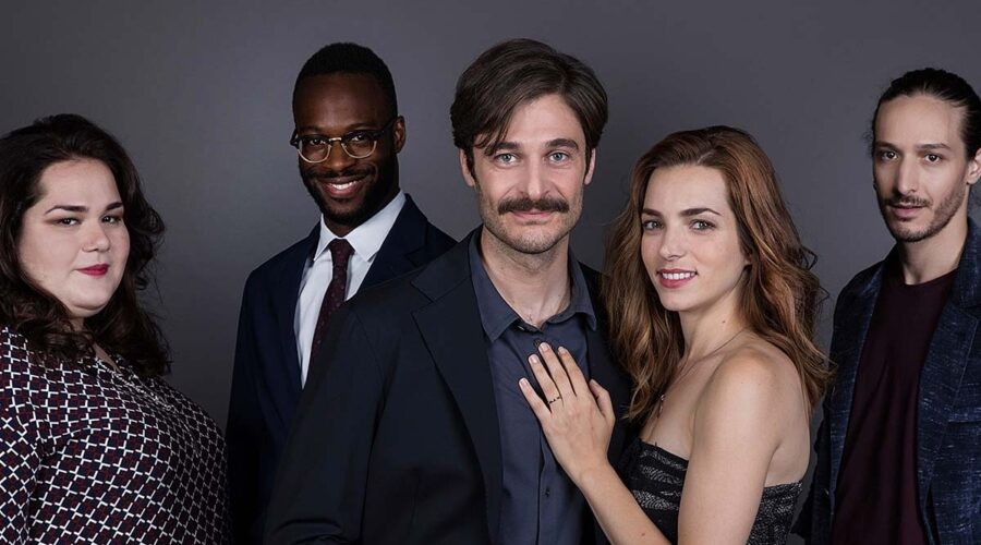 Lino Guanciale, Aurora Ruffino, Dario Aita, Claudia Marsicano e Livio Kone nella serie TV 