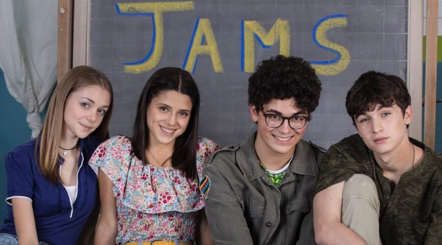 Da sinistra: Sonia Battisti (Gioia De Santis), Giulia Cragnotti (Alice Deleuse), Andrea Dolcini (Max Liburdi ) e Luca Eduardo Varone (Stefano Lambusta ) In 