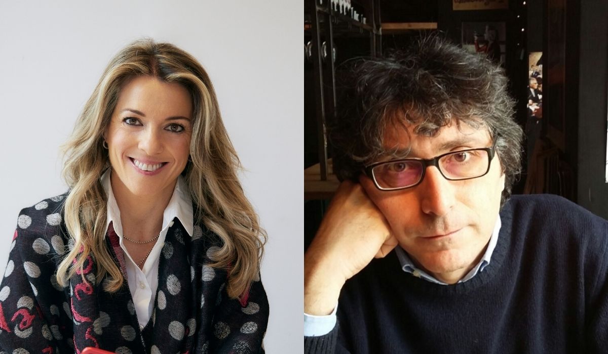 A sinistra: Sonia Rovai, Director Scripted Production Sky Italia. A destra: Giorgio Glaviano, Presidente di Writers Guild Italia.