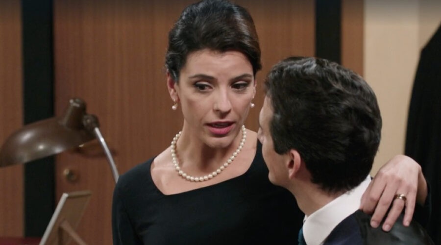 Caterina Bertone (Beatrice Conti) e Luca Bastianello (Dante Romagnoli) in una scena della puntata 140 de 