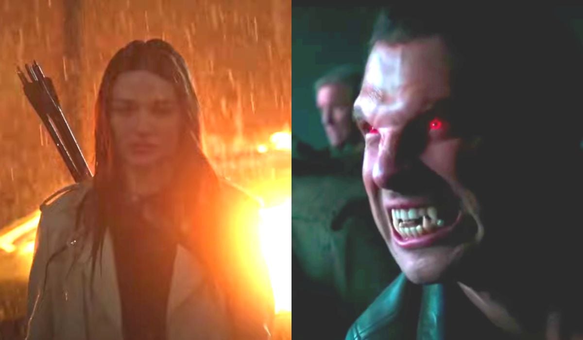 Da sinistra: Crystal Reed e Tyler Posey in due fotogrammi del film di “Teen Wolf - il Film”. Credits: cattura schermo/YouTube/Paramount+.