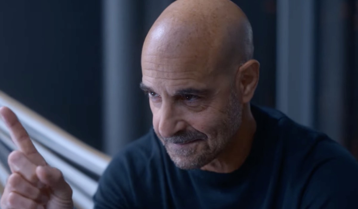 Stanley Tucci (Frank Wild) in a scene from the Spanish trailer for 